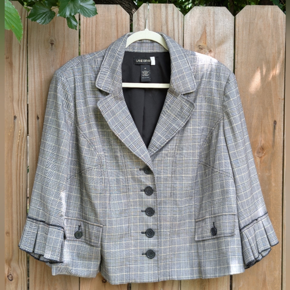 Lane Bryant Gray Plaid Women's Jacket